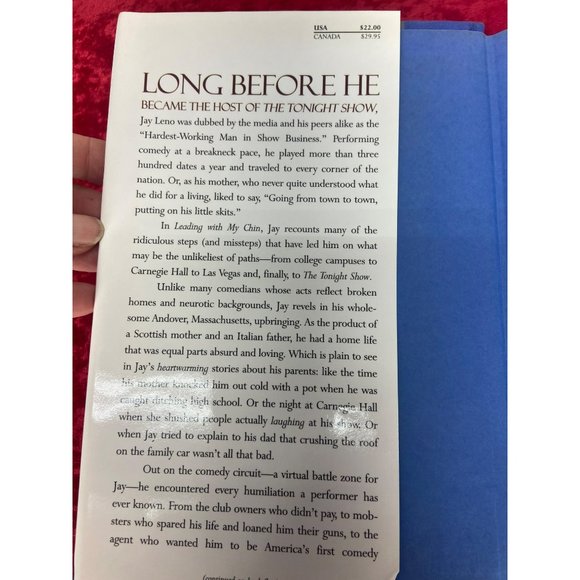 Tonight Show Host JAY LENO "LEADING‎ WITH MY CHIN" Book Big Dog Production - Picture 3 of 5